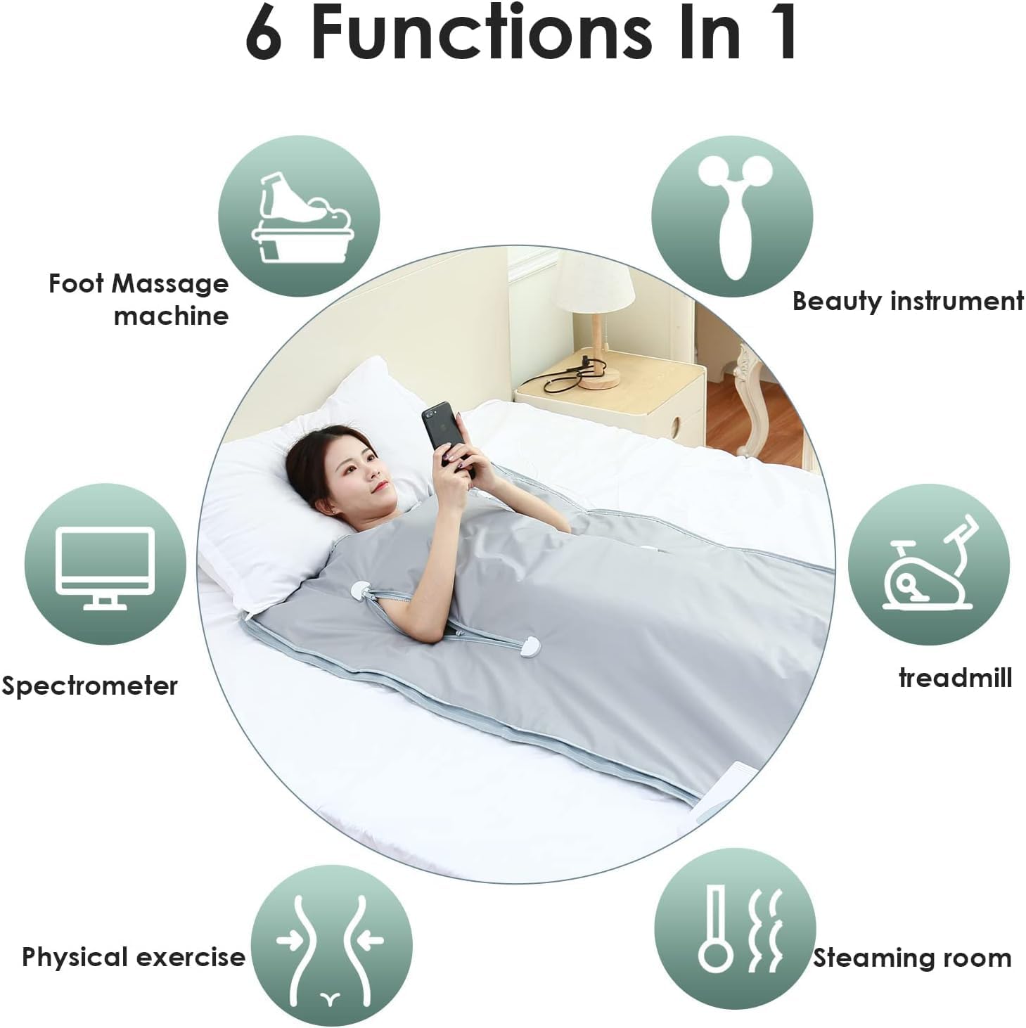 Steam Saunas Home Spa Infrared Saunas Blanket with Remote Control for Detox, Portable Infrared Sauna Blanket for Home Relaxation Calm Your Body and Mind - Image 2