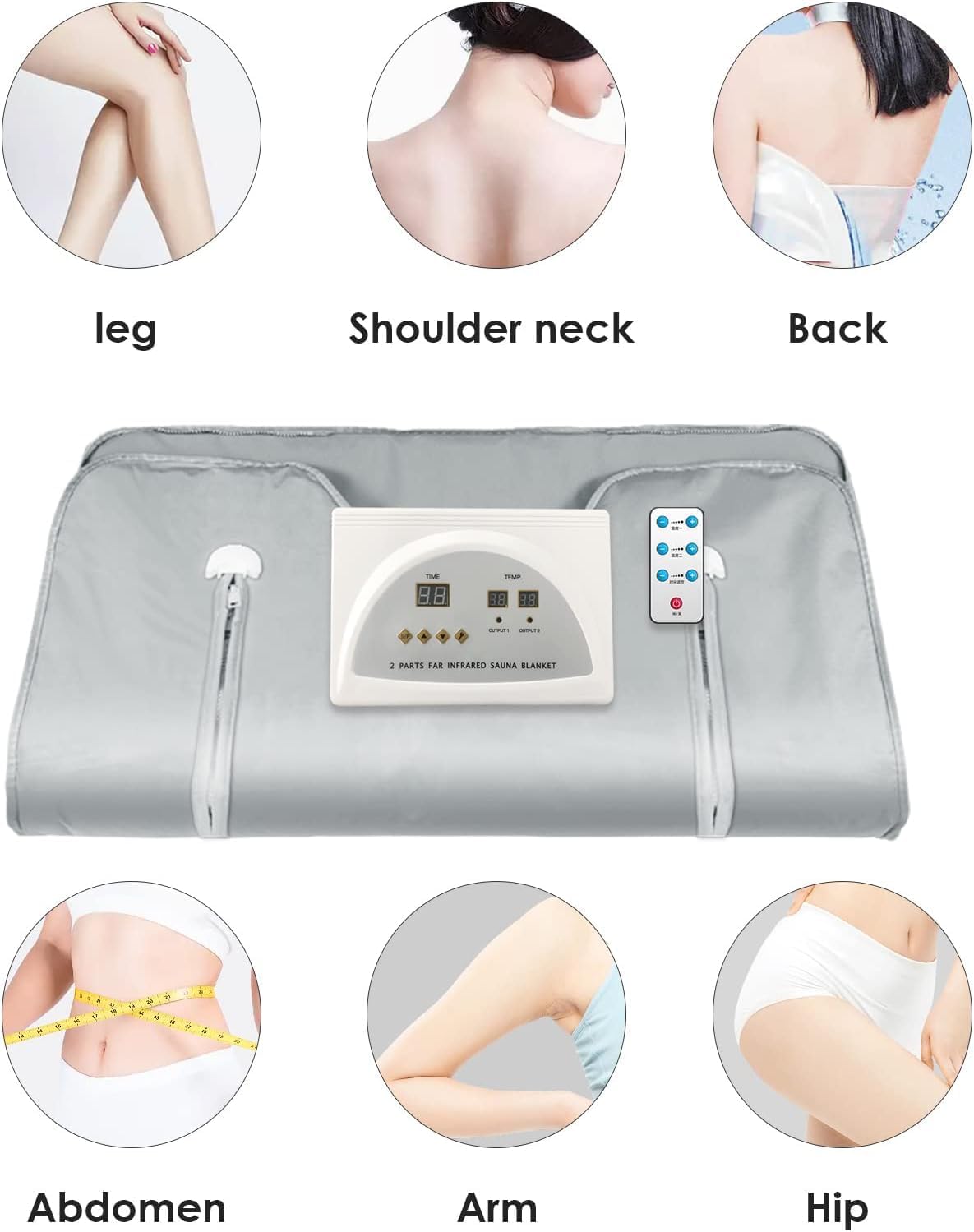 Steam Saunas Home Spa Infrared Saunas Blanket with Remote Control for Detox, Portable Infrared Sauna Blanket for Home Relaxation Calm Your Body and Mind - Image 3
