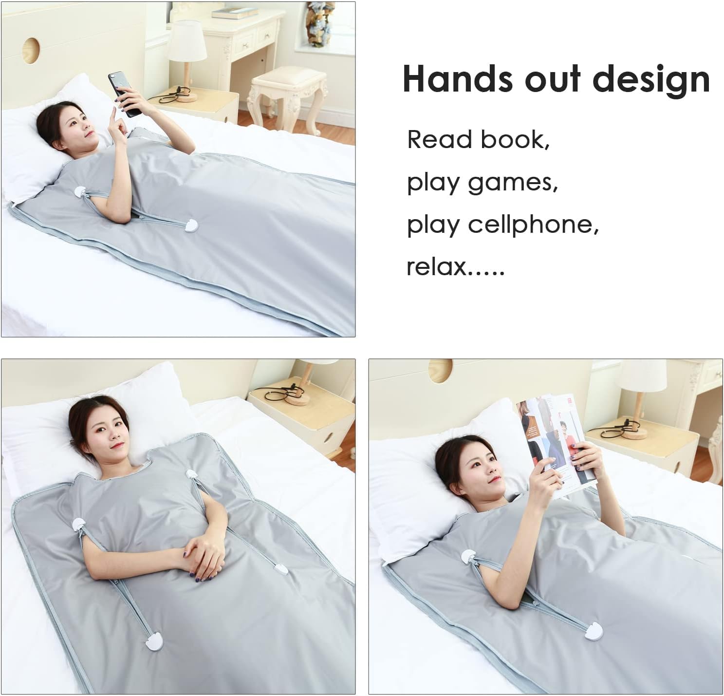 Steam Saunas Home Spa Infrared Saunas Blanket with Remote Control for Detox, Portable Infrared Sauna Blanket for Home Relaxation Calm Your Body and Mind - Image 7